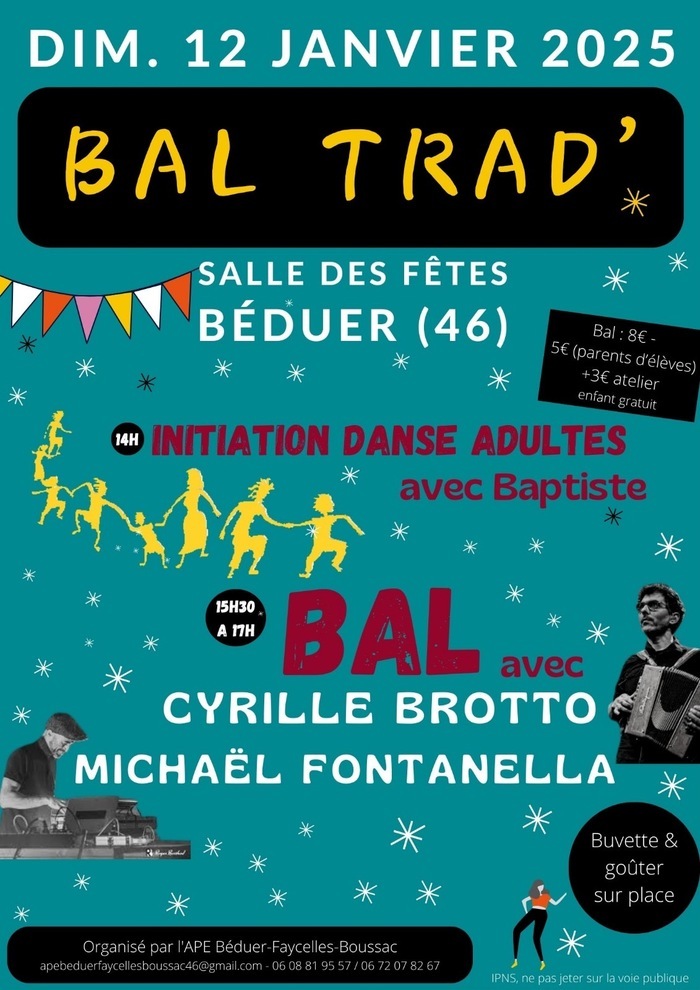 Bal Trad + Atelier danse débutant - APE Béduer - Faycelles