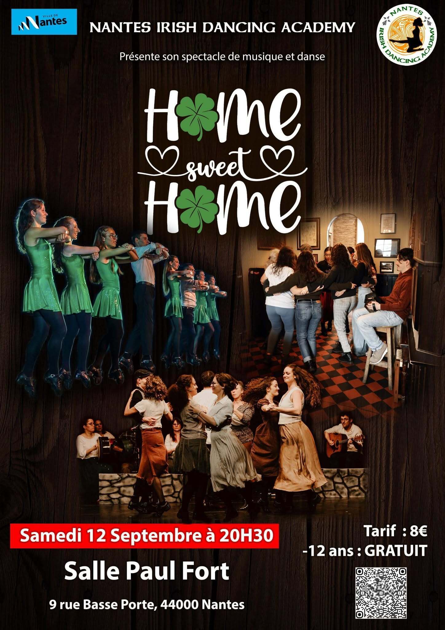 Spectacle de musique et danse irlandaises "HOME SWEET HOME"