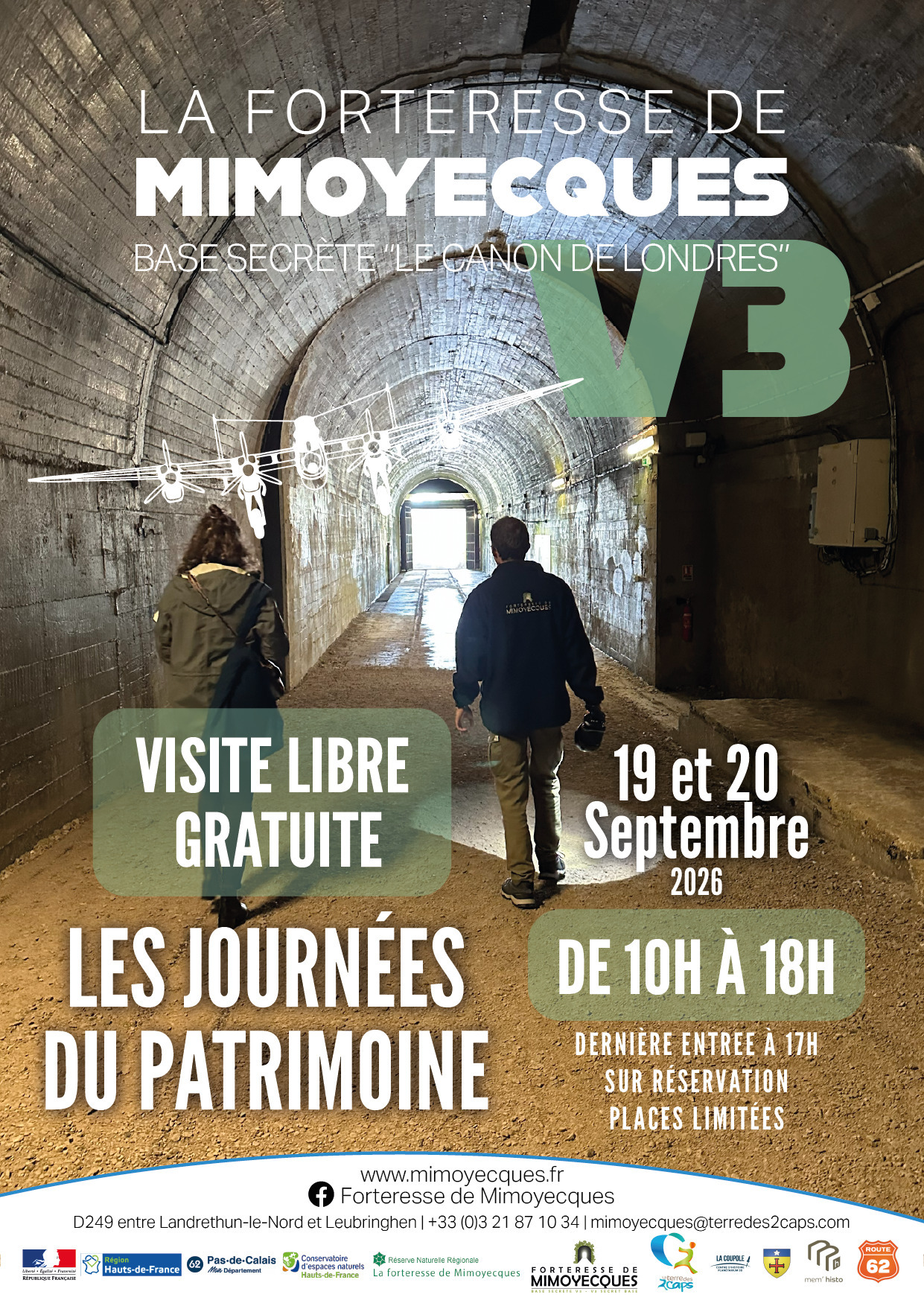 Visite guidée de la Forteresse de Mimoyecques base V3 de la seconde guerre mondiale