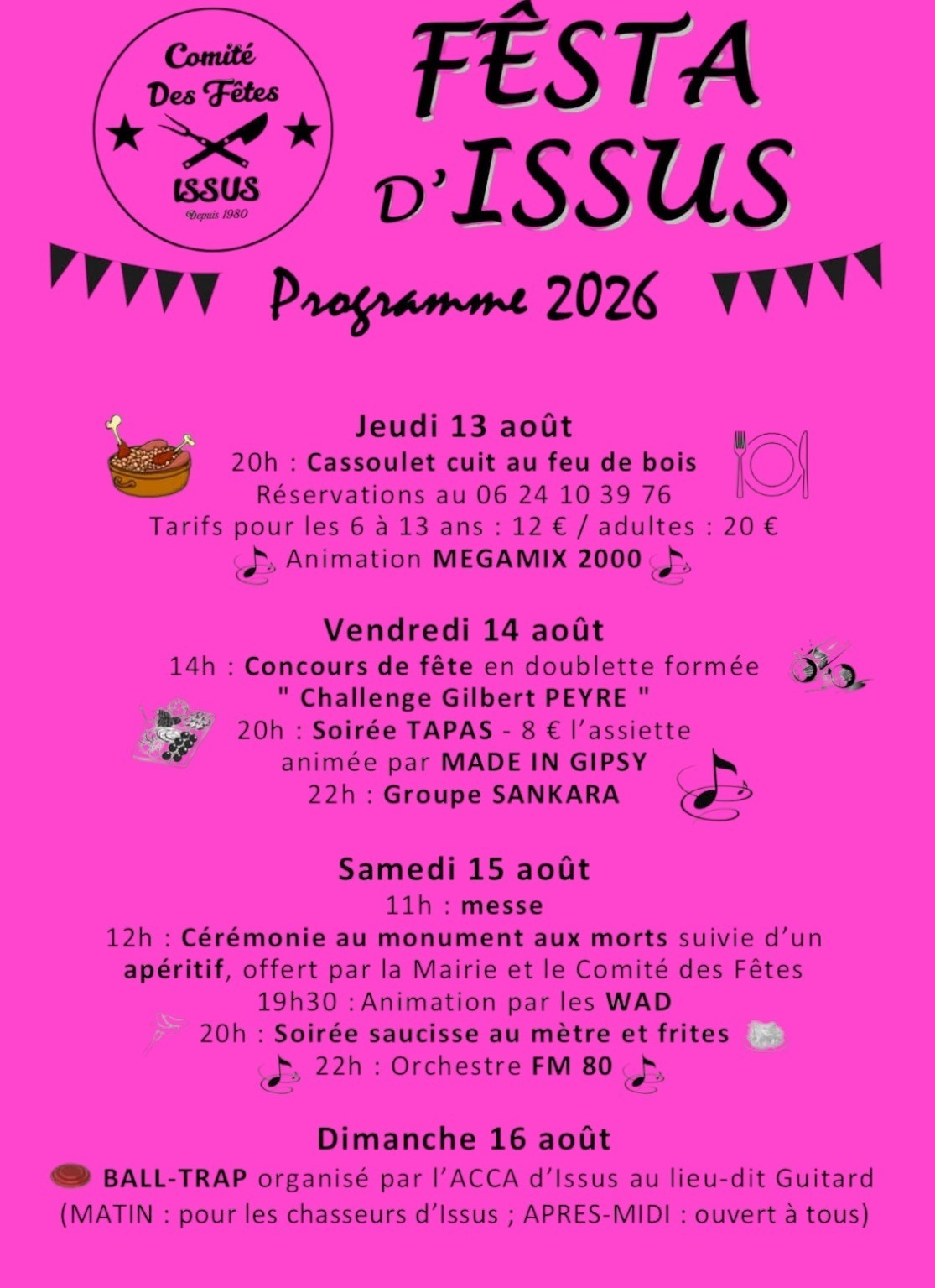 Fèsta d'Issus, du 13 au 16 août