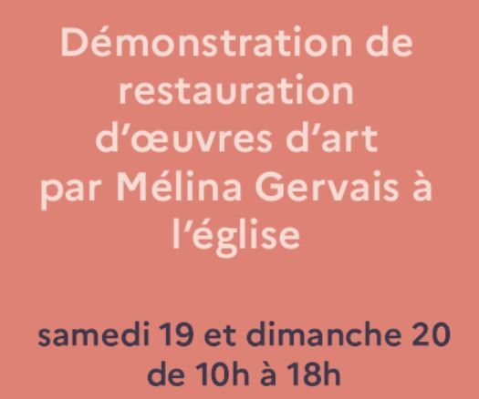 Démonstration de restauration d'œuvres d'art