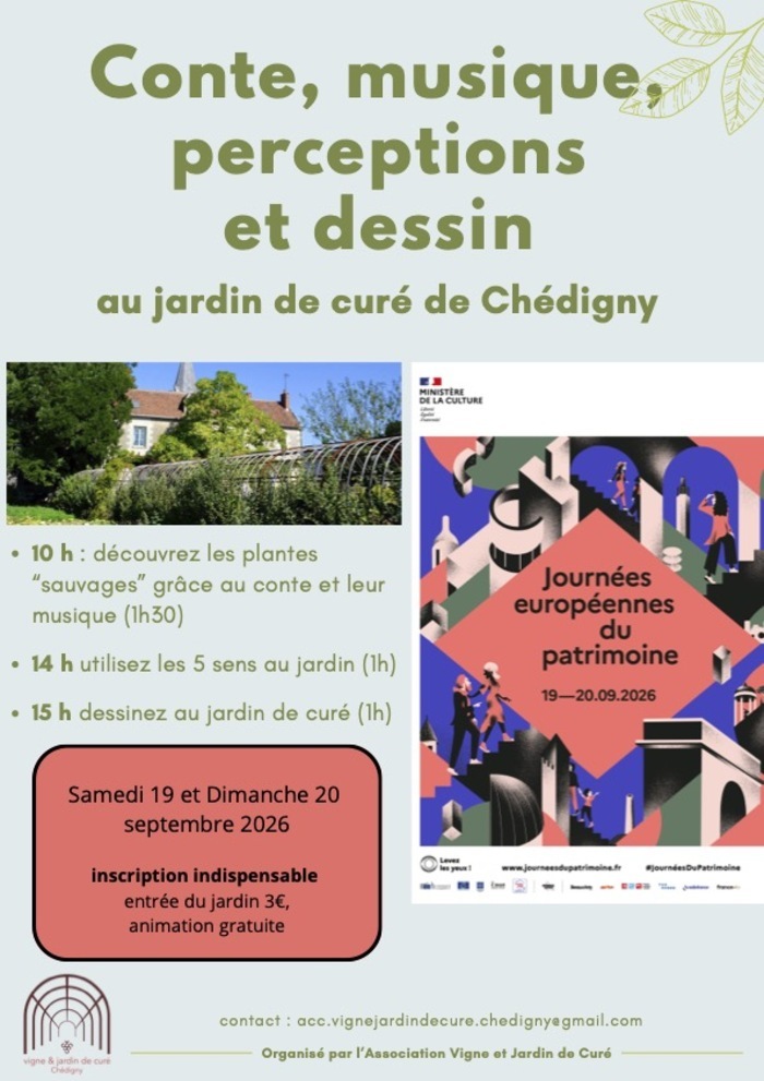 Affiche — Conte, musique au jardin de curé de Chédigny