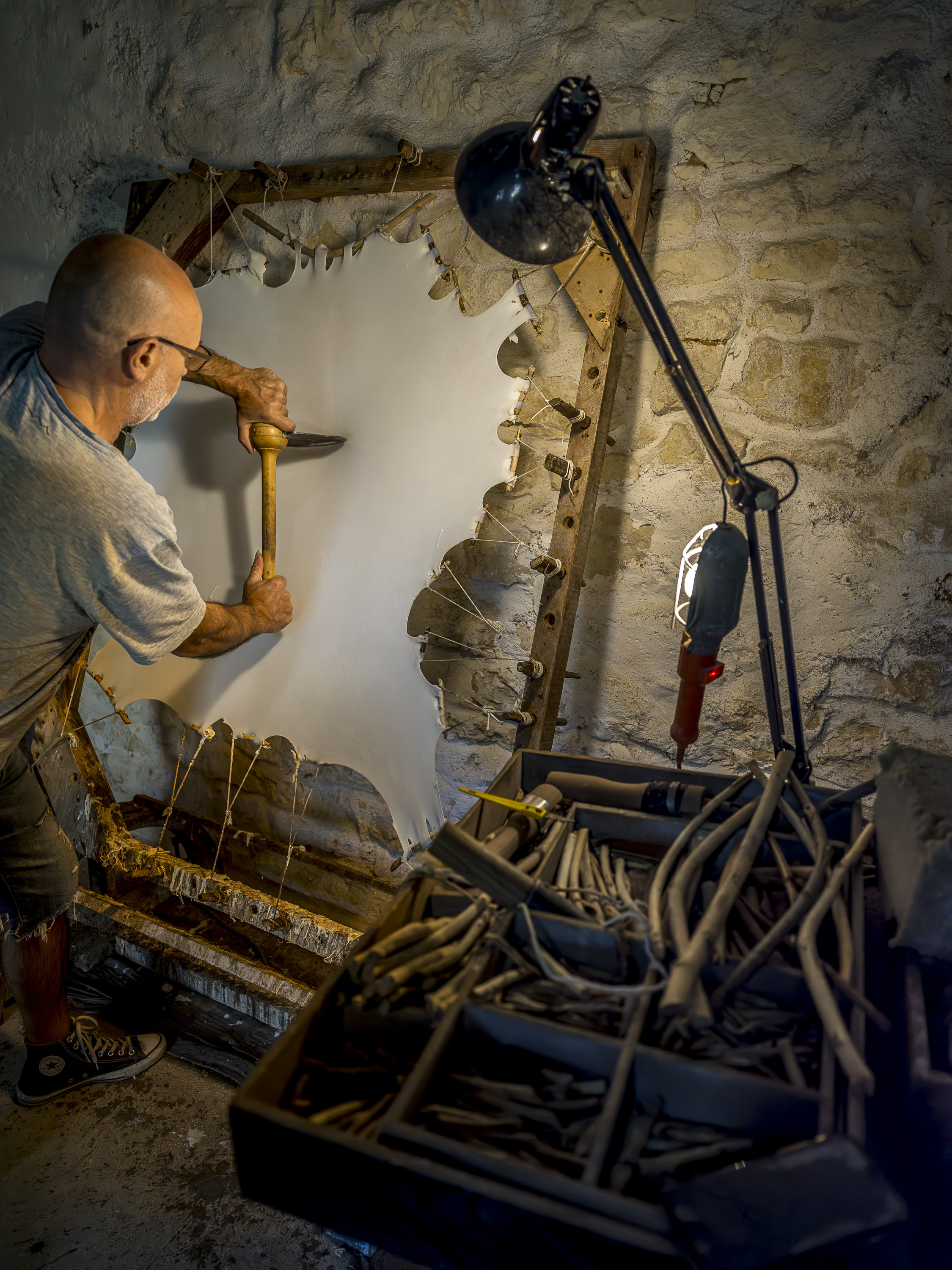 Visite de l'atelier parcheminier