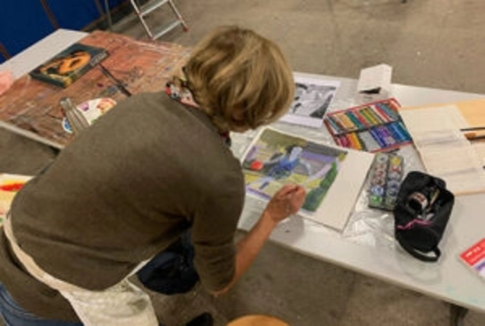 Peinture cours d'Hélène Sauvage - Académie d'art de Meudon et des Hauts-de-Seine