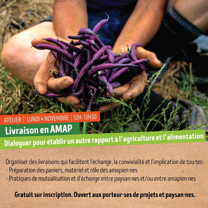 4 novembre ATELIER PAYSAN Livraison en AMAP