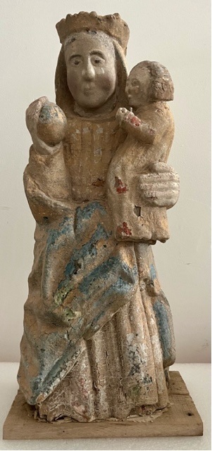 Présentation de la restauration de la statue de la Vierge à l'Enfant de la porte Saint-Malo