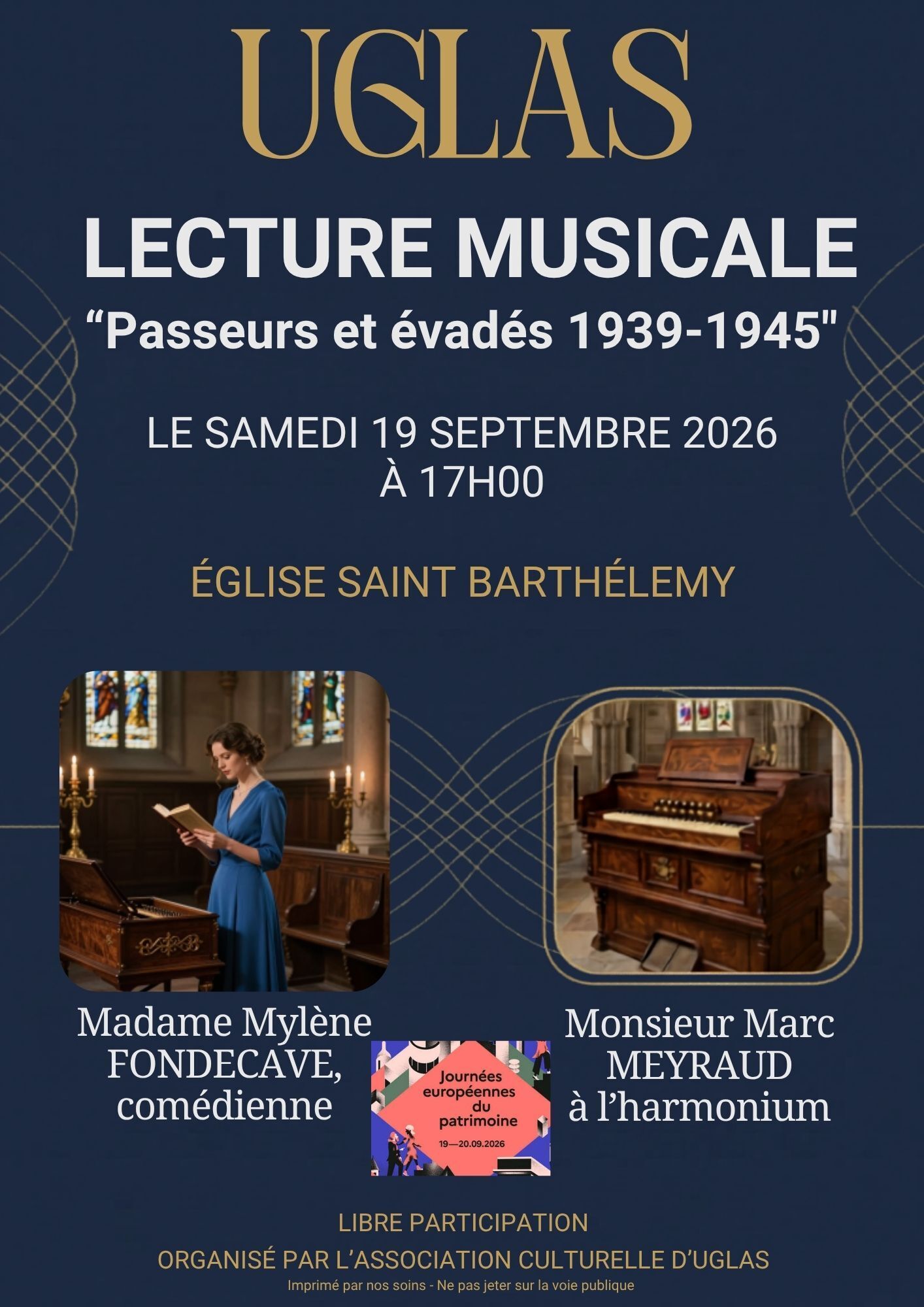 Lecture musicale (harmonium et voix)