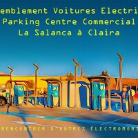 Rassemblement de Voitures Electriques au Centre commercial Carrefour de Claira