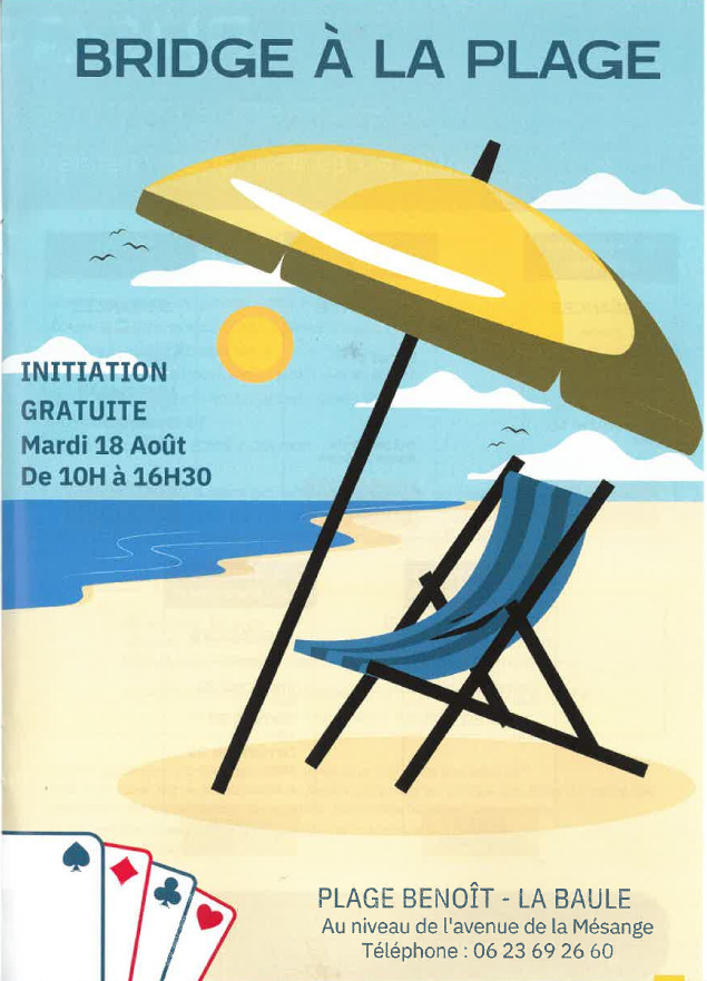 Bridge à la plage - Initiation de bridge