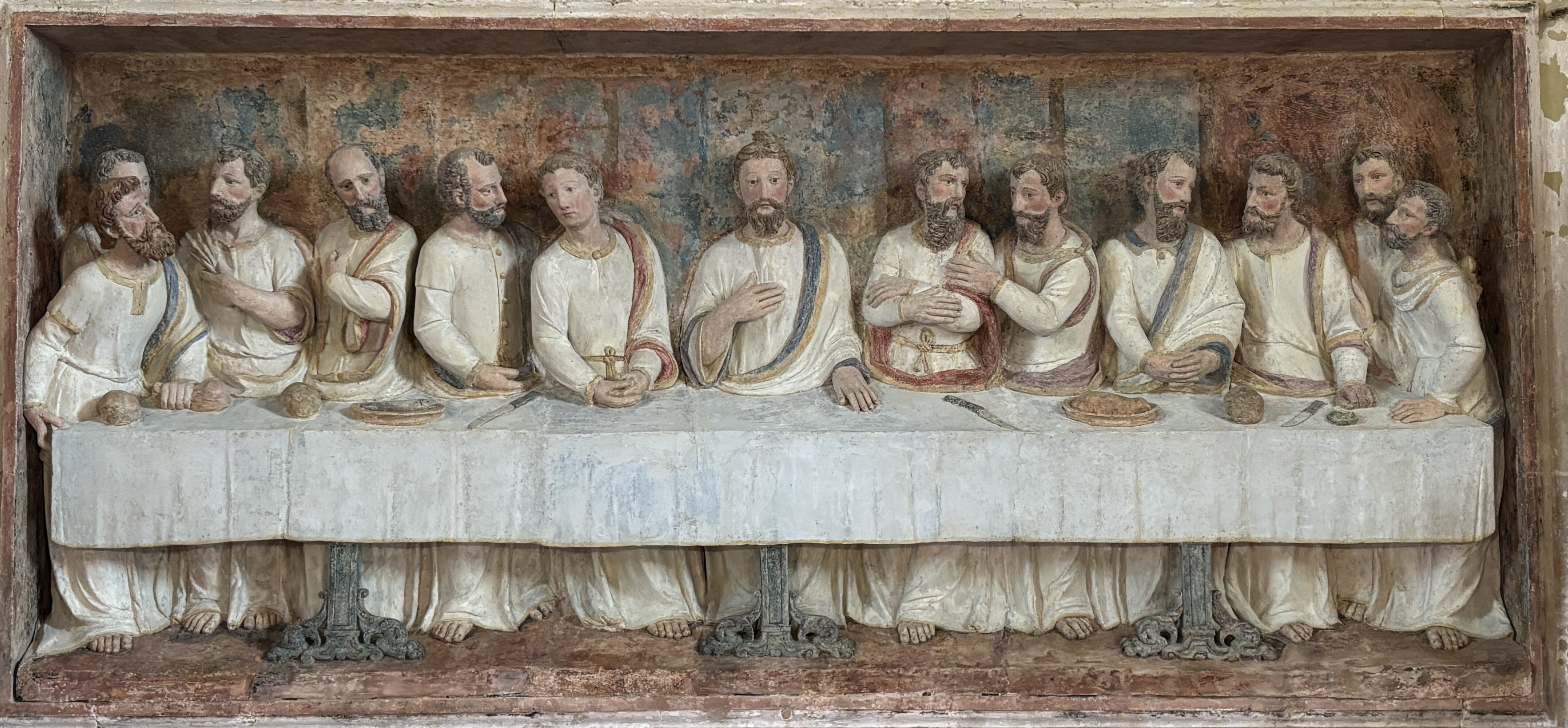 Présentation du retable de la Cène et de sa restauration