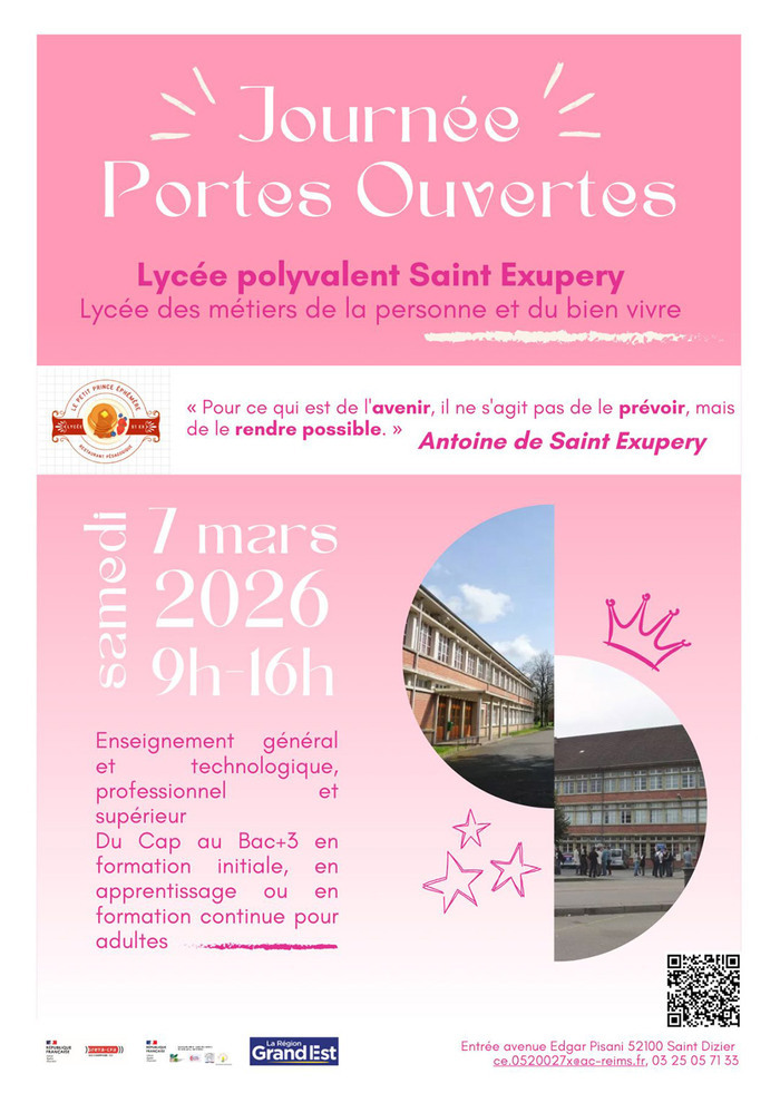 Journée Portes Ouvertes – Lycée polyvalent Saint Exupery