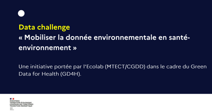 Webinaire : présentation du Data Challenge (Green Data for Health)