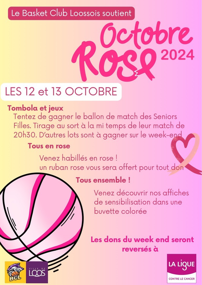 Le Basket Club Loossois soutient Octobre Rose