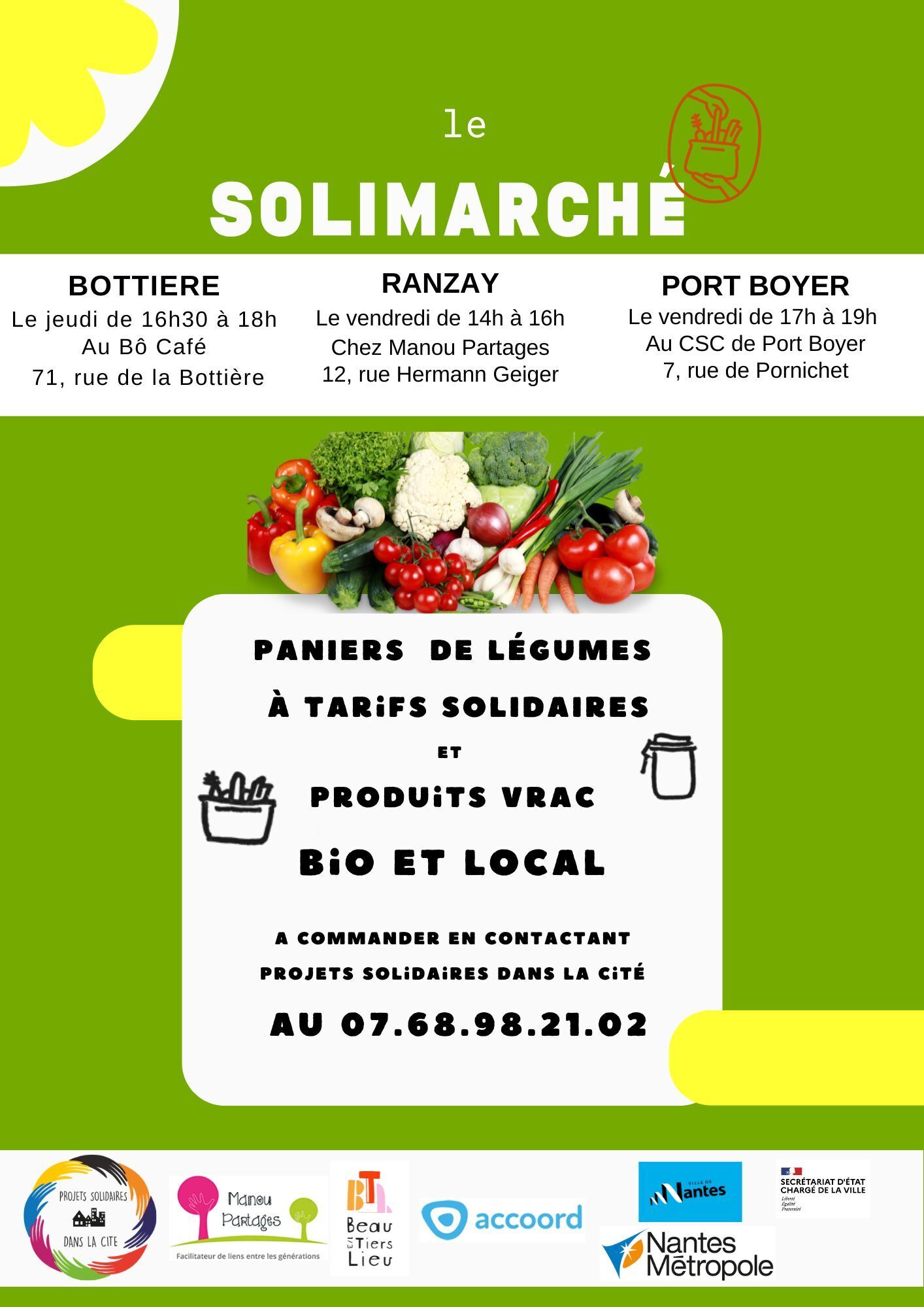 LE SOLIMARCHÉ: paniers de légumes BIO, LOCAL et produits vrac aux Tarifs solidaires