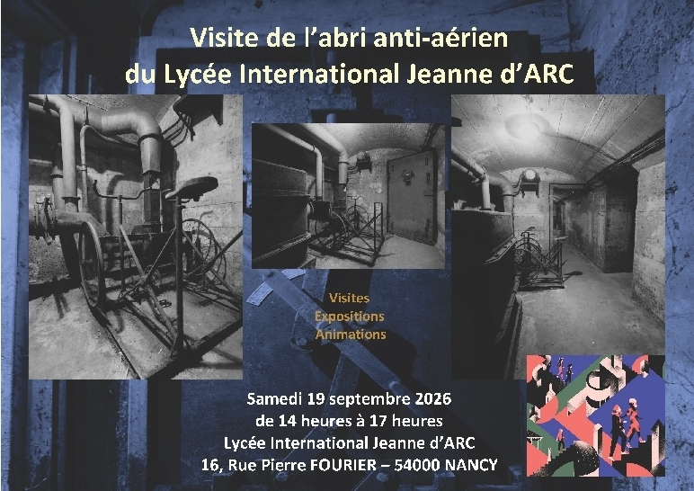 Visite de l’abri anti-aérien de la Seconde Guerre mondiale du Lycée international Jeanne d’Arc.