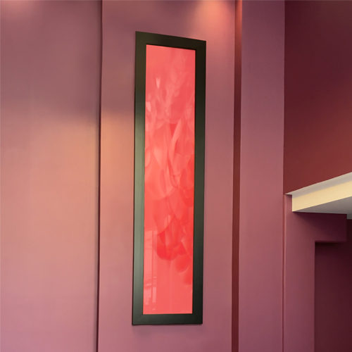 Deux œuvres de trois mètres de haut rose renoncule signées Guillaume Bottazzi