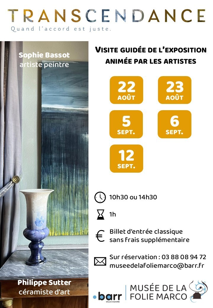 Visites guidées de l'exposition Transcendance animées par les artistes