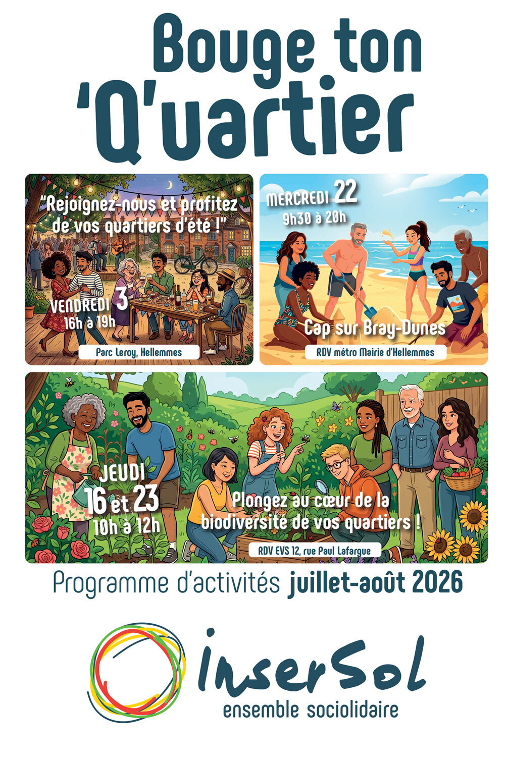 Insersol - Programme des mois de juillet et août