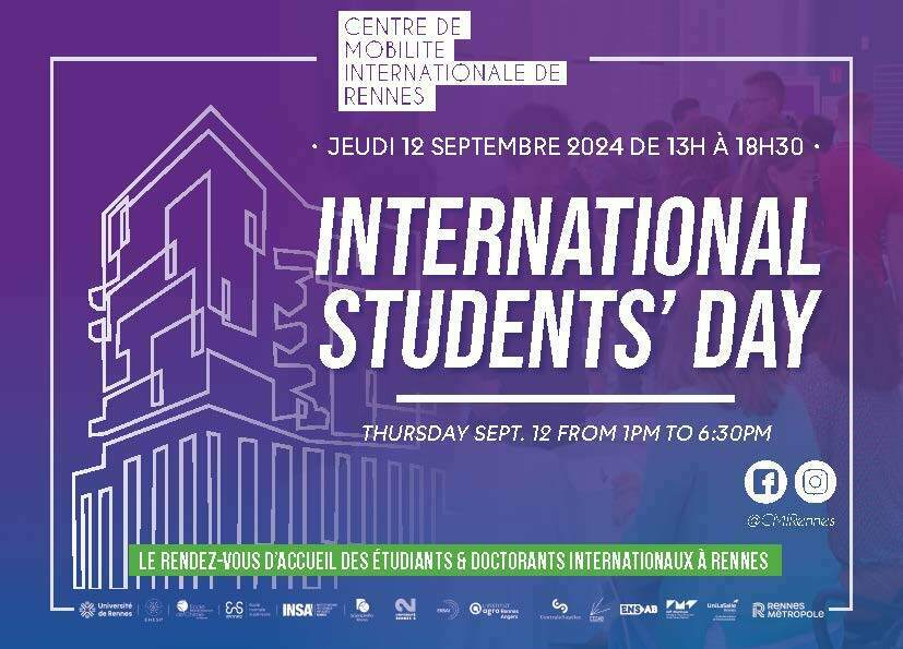 Le rendez-vous d'accueil des nouveaux étudiants et doctorants internationaux à Rennes !