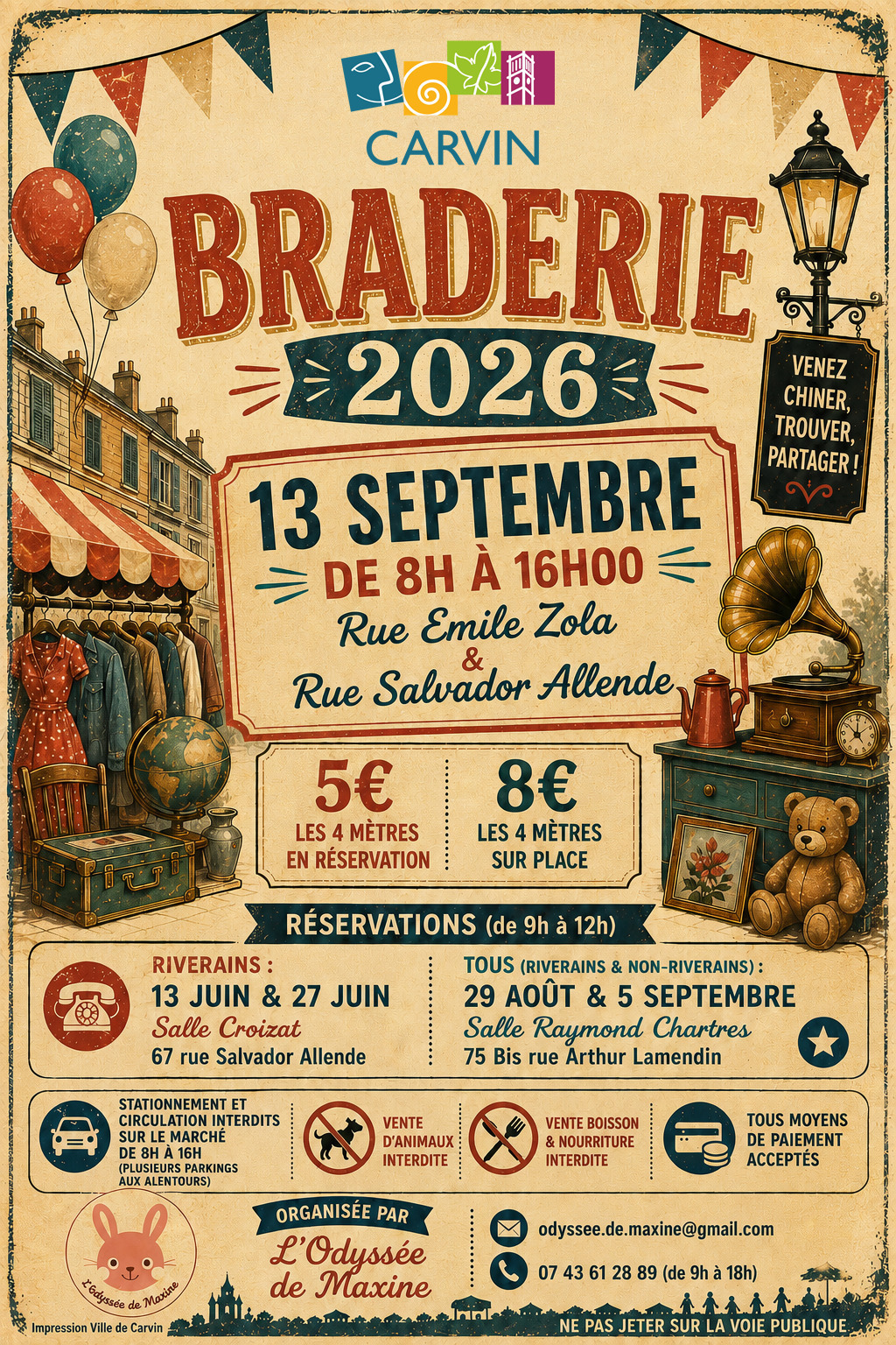 Inscription à la braderie de septembre