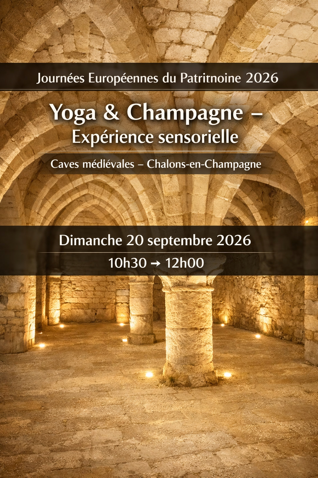 Yoga et Champagne dans les Caves Médiévales