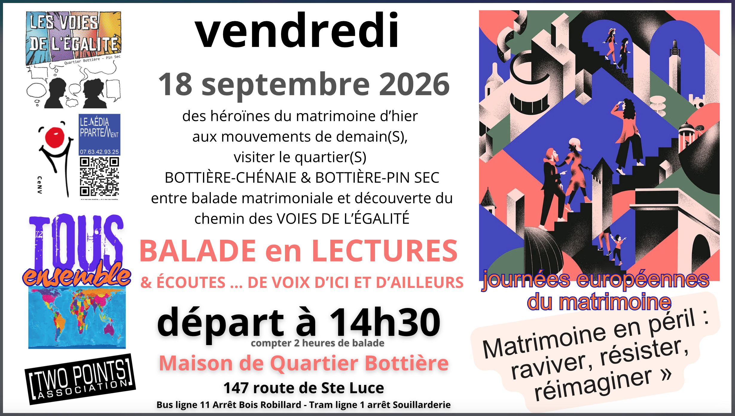 balade matrimoniale : des héroïnes du matrimoine d’hier aux mouvements de demain(S)