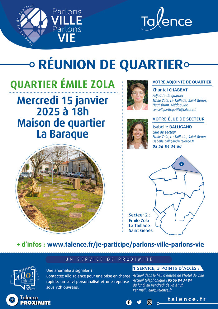 Parlons Ville, Parlons Vie - Réunion de quartier Saint-Genès Le 18 mars 2025