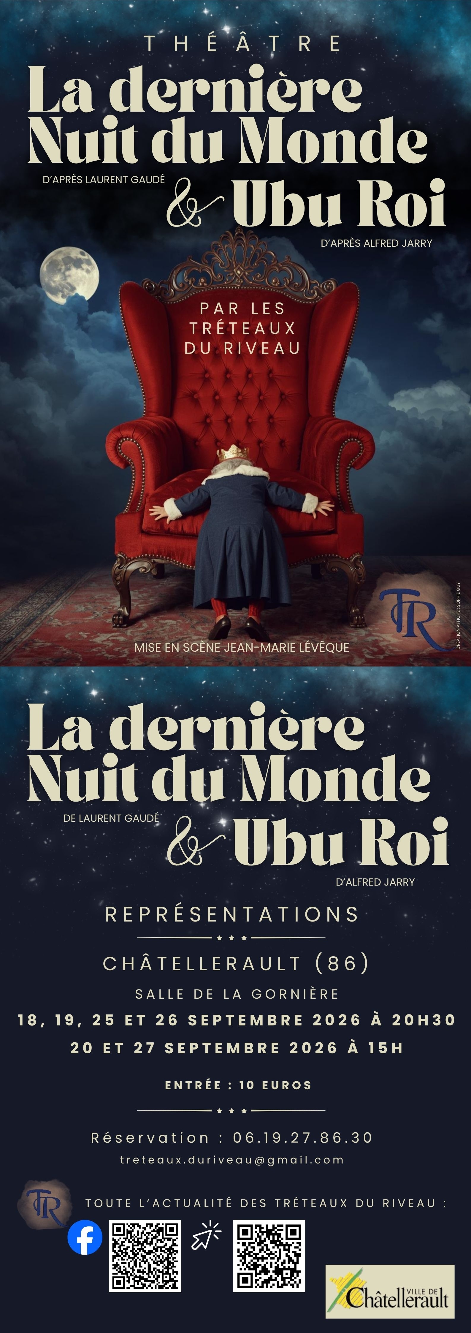 "La dernière nuit du monde & Ubu Roi" - Théâtre par Les Tréteaux du Riveau