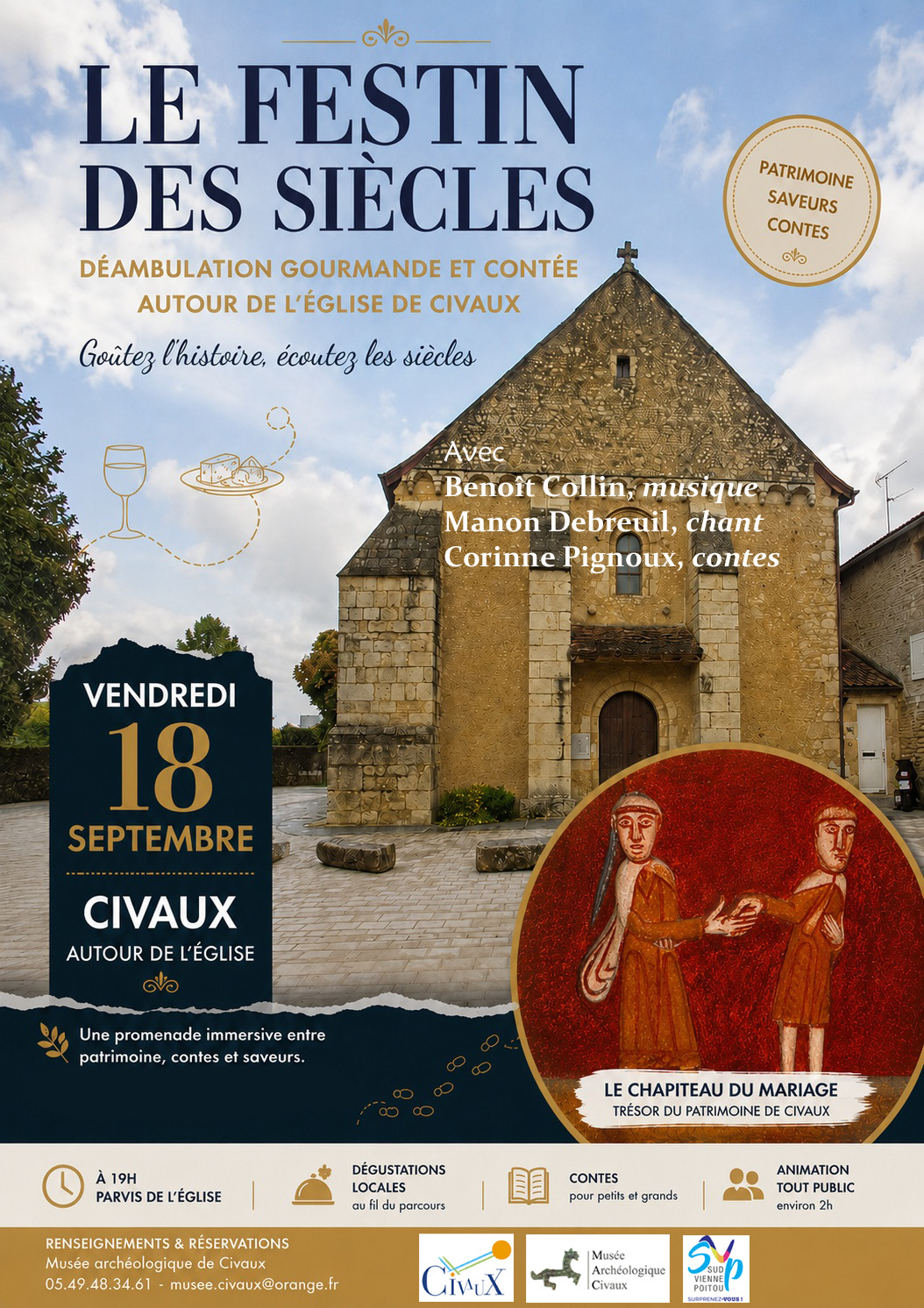 Le Festin des siècles : déambulation gourmande et contée autour de l’église de Civaux