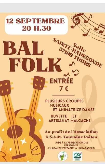 Bal folk au profit de l'ASAM Touraine Poitou