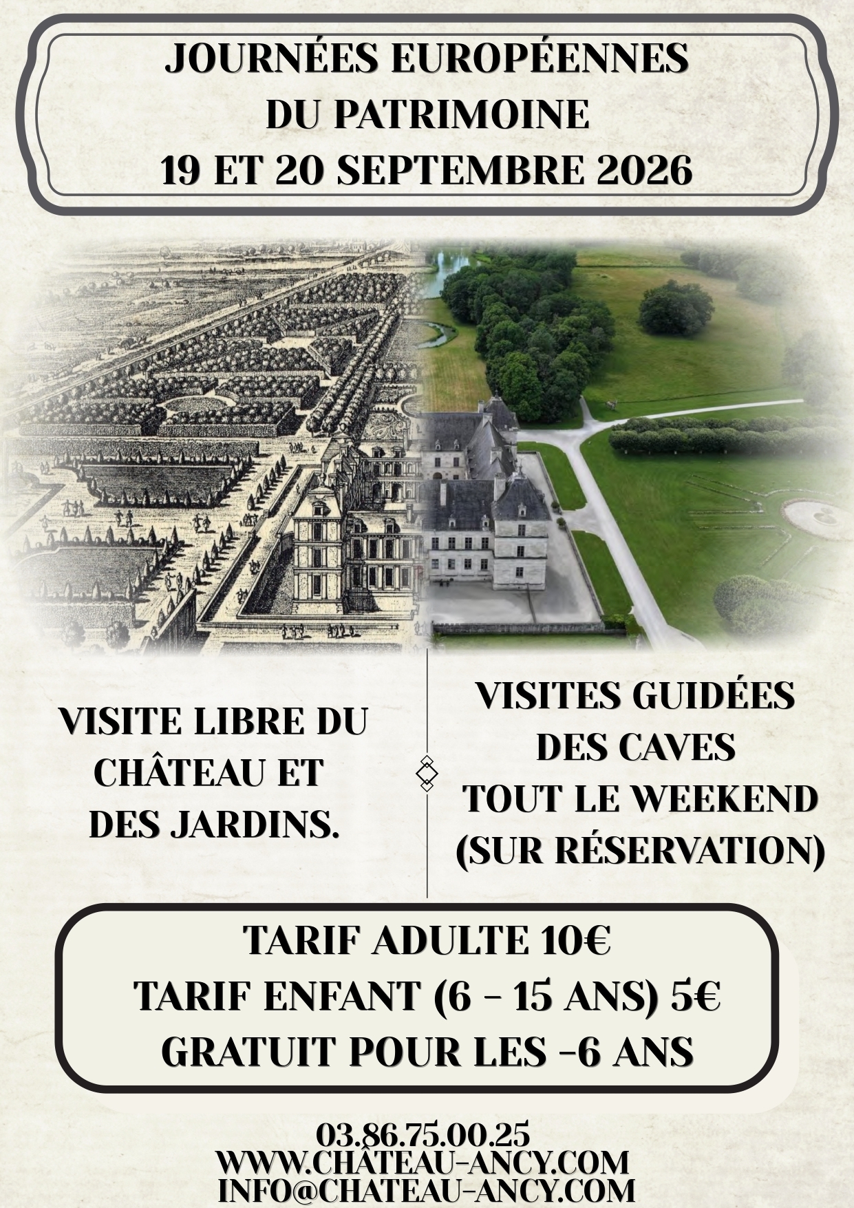 Visite du château d'Ancy-le-Franc et de ses caves