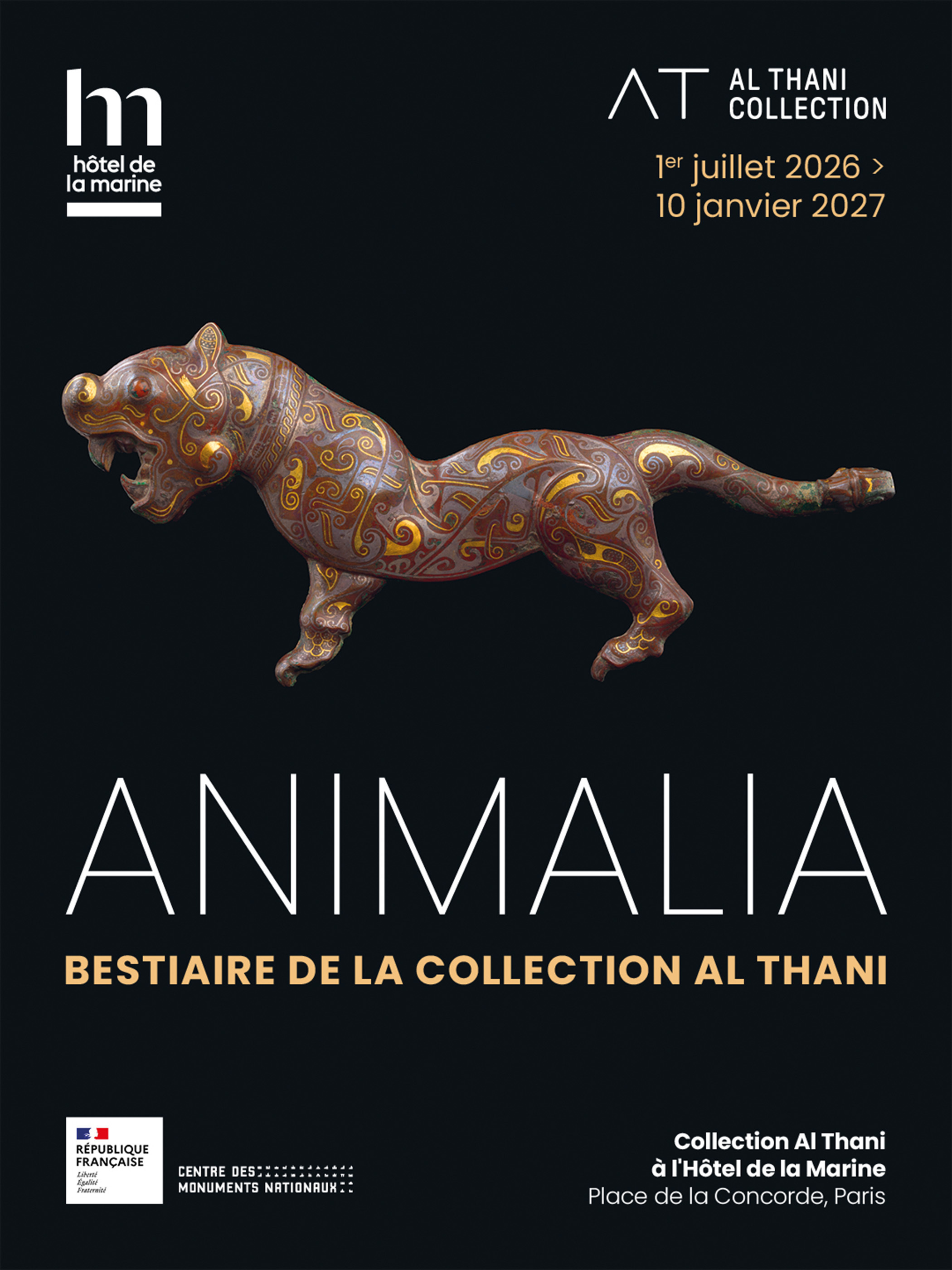 Visite de l'exposition "Animalia" Bestiaire de la "Collection Al Thani" à l'Hôtel de la Marine