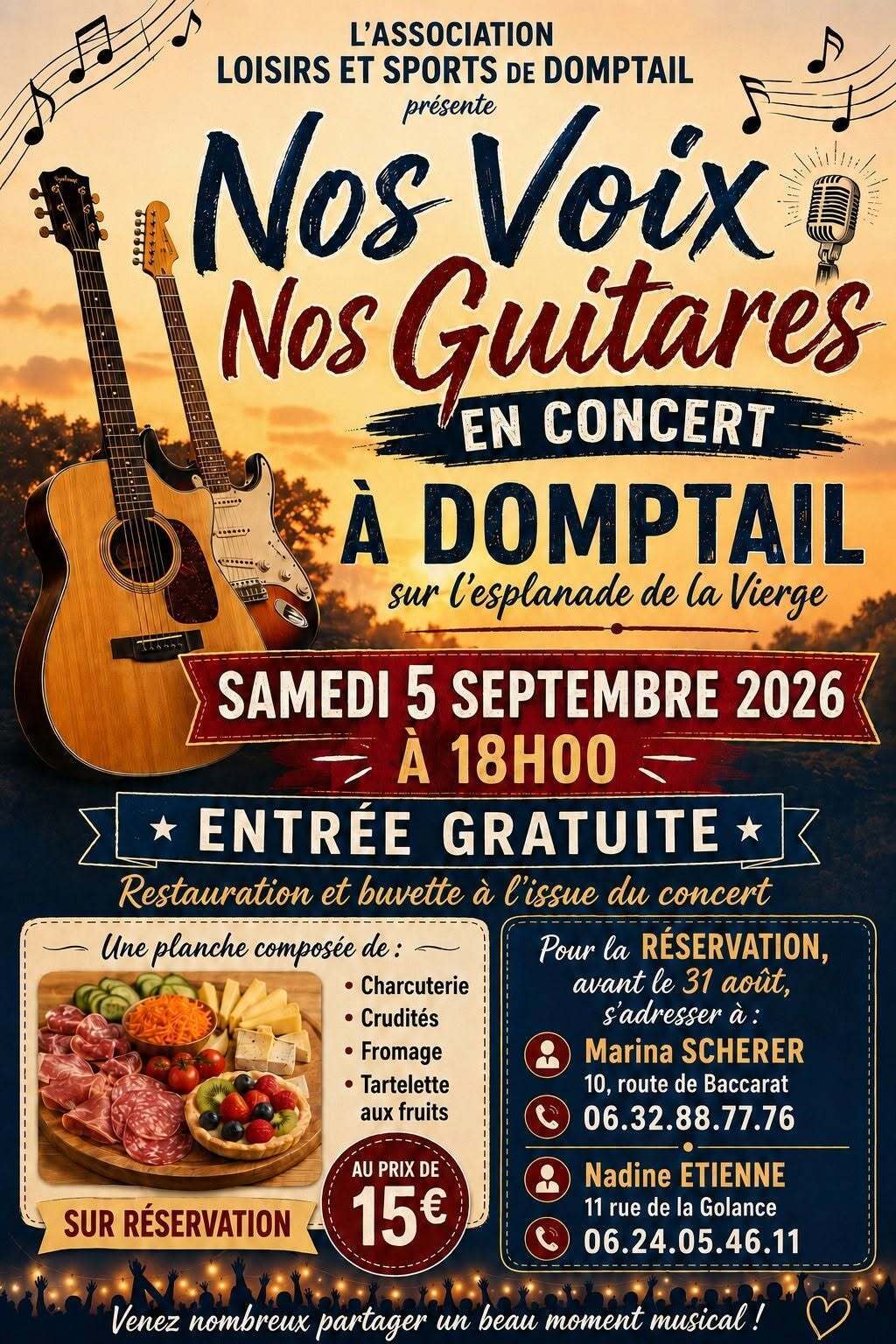 Nos voix, nos guitares en concert