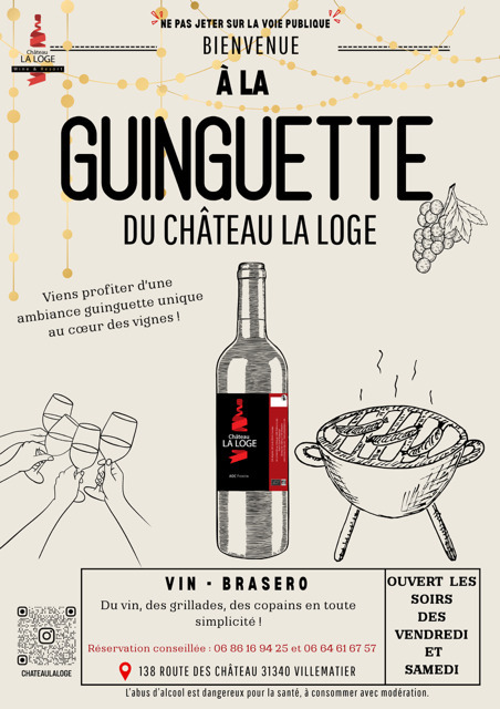 Bienvenue à la Guinguette du Château La Loge