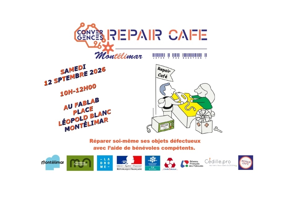 Repair Café Montélimar 12 septembre 2026