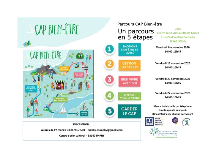 Parcours Cap Bien-Etre au Centre Socio-Culturel d'Imphy (58)