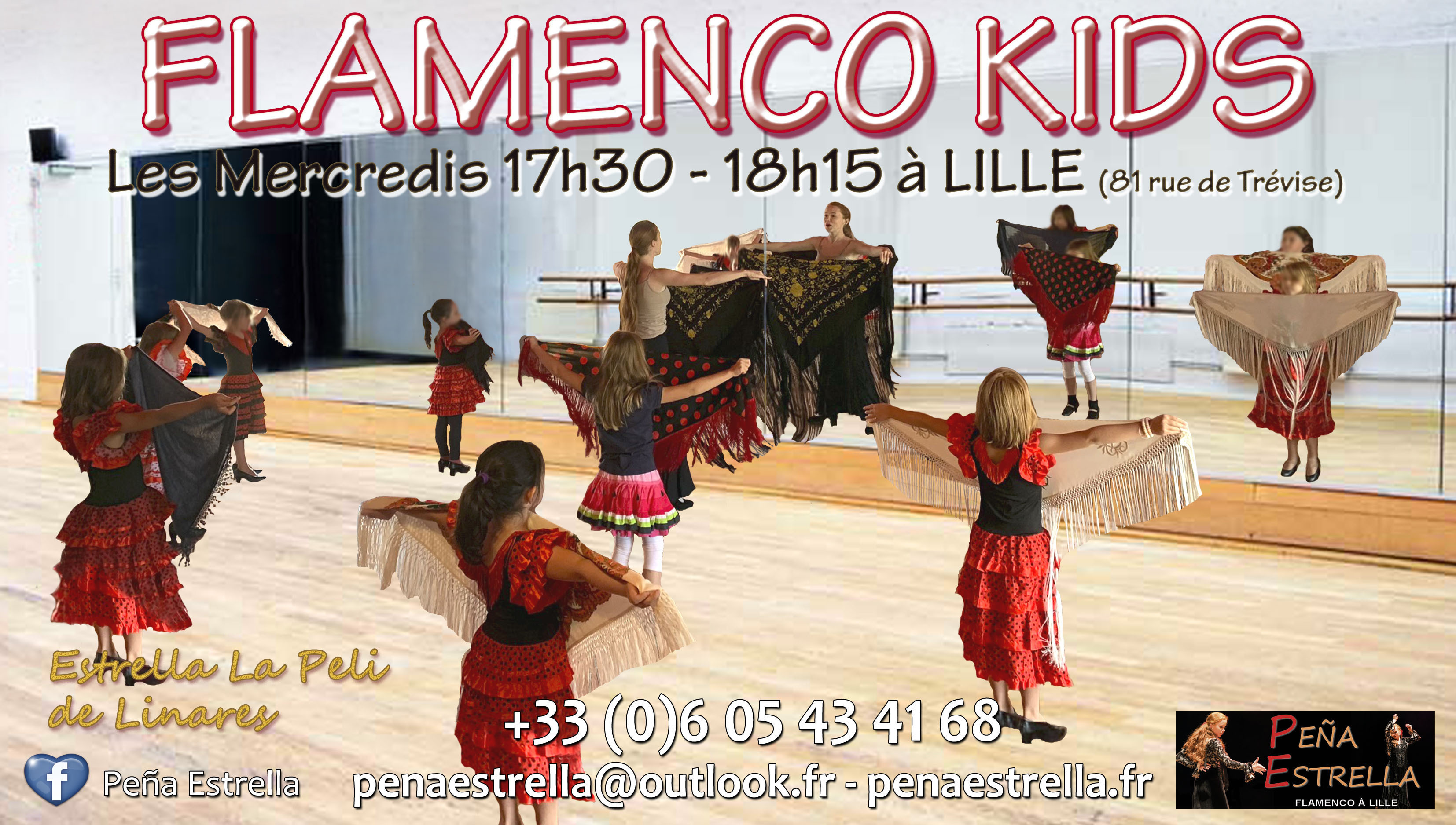 Flamenco kids - Cours de  danse Flamenco pour enfants - Peña Estrella Flamenco à Lille