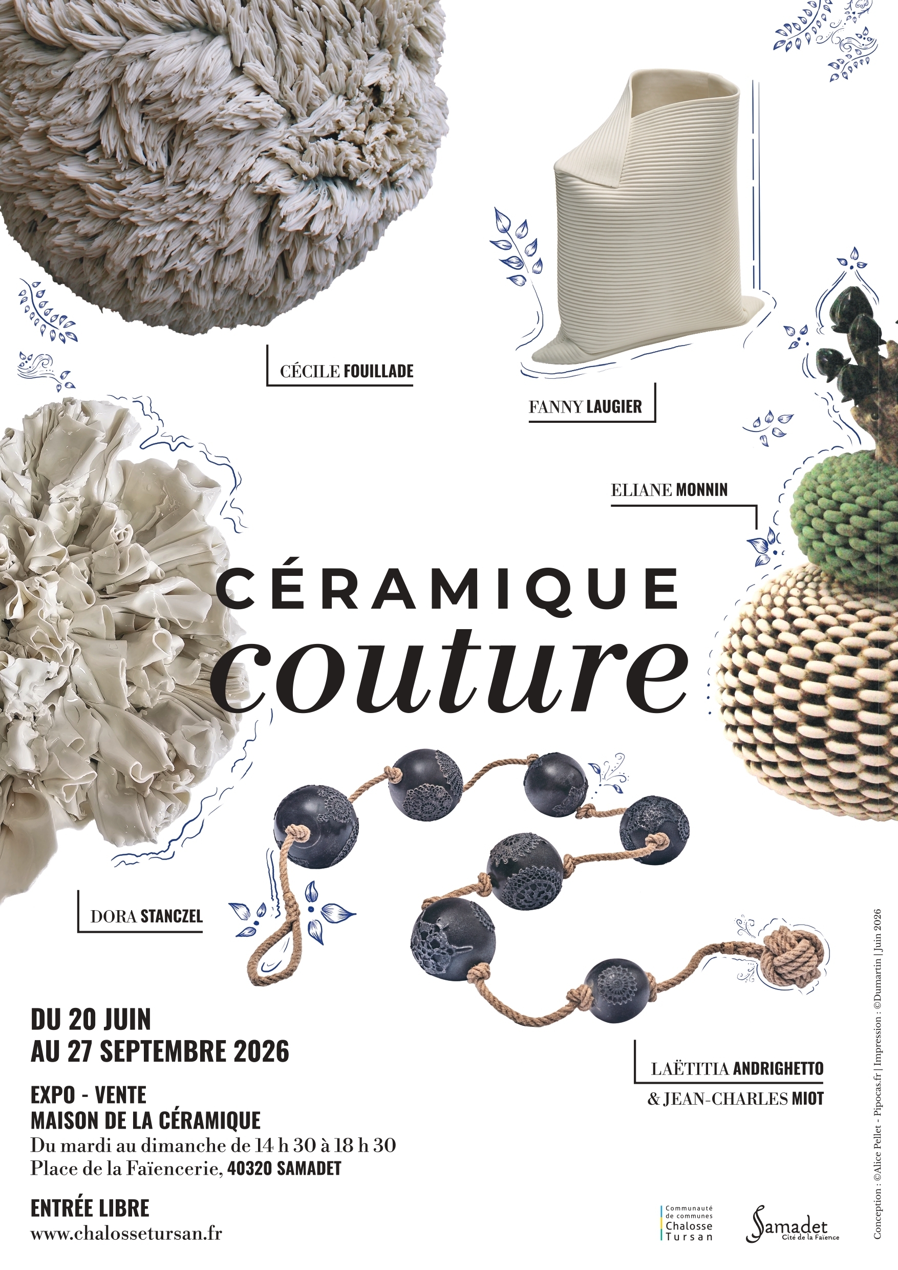 Visite libre : à la découverte de l'exposition vente "Céramique Couture"