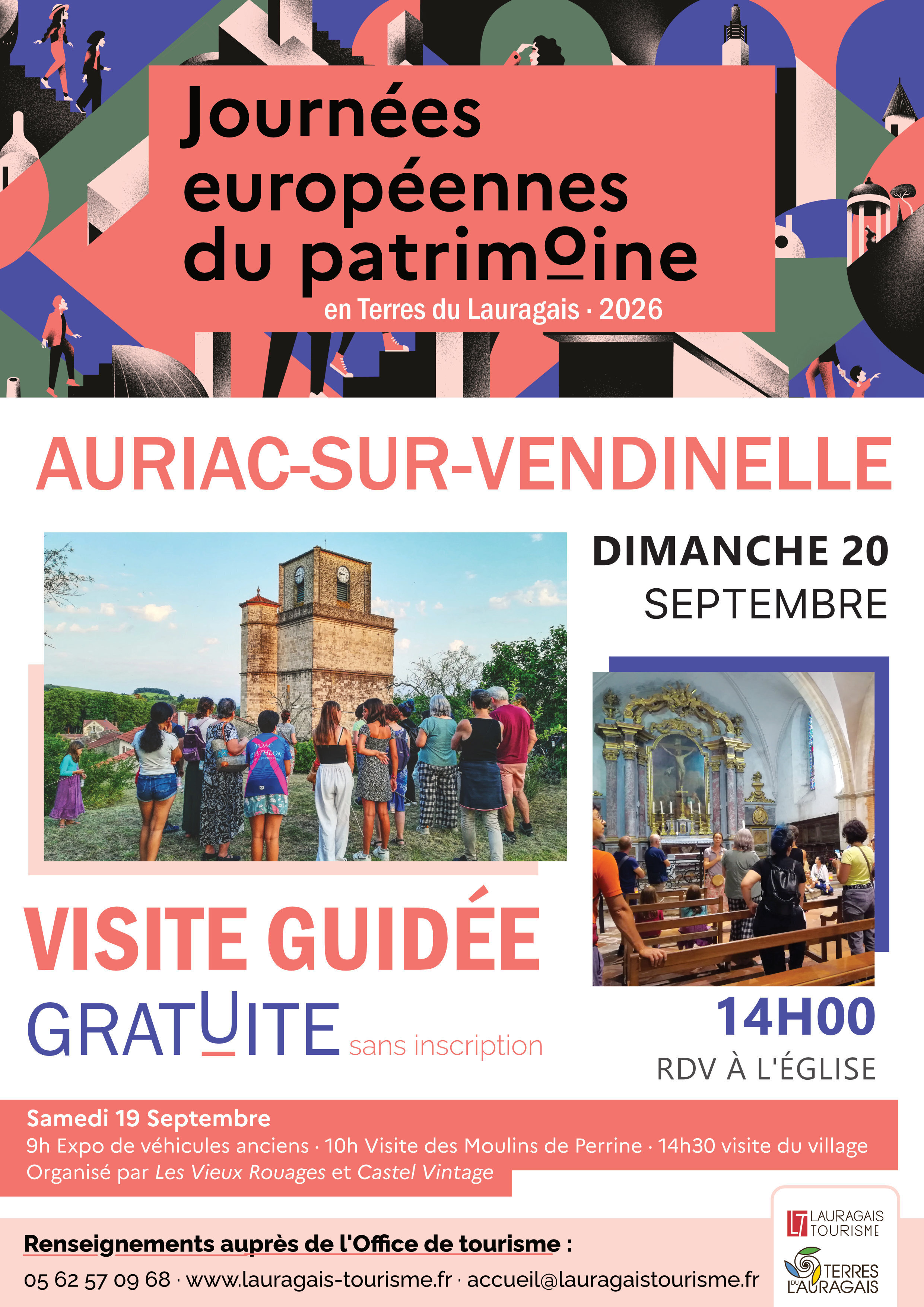 Visite guidée d'Auriac-sur-Vendinelle