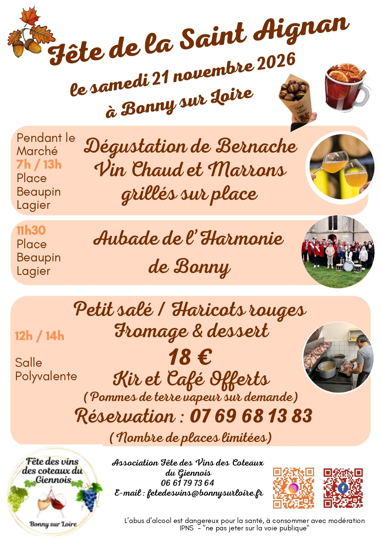 LA MAGIE DES TRADITIONS REVIENT A BONNY-SUR-LOIRE POUR 
LA FETE DE LA SAINT AIGNAN LE SAMEDI 21 NOVEMBRE 2026