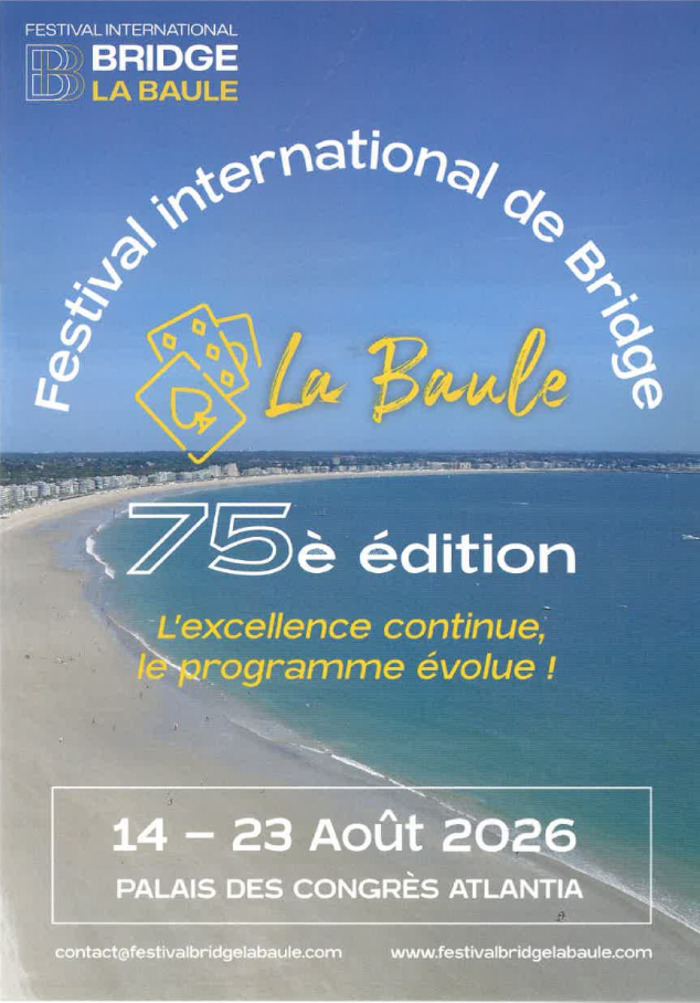 75ème édition du Festival international de Bridge de La Baule