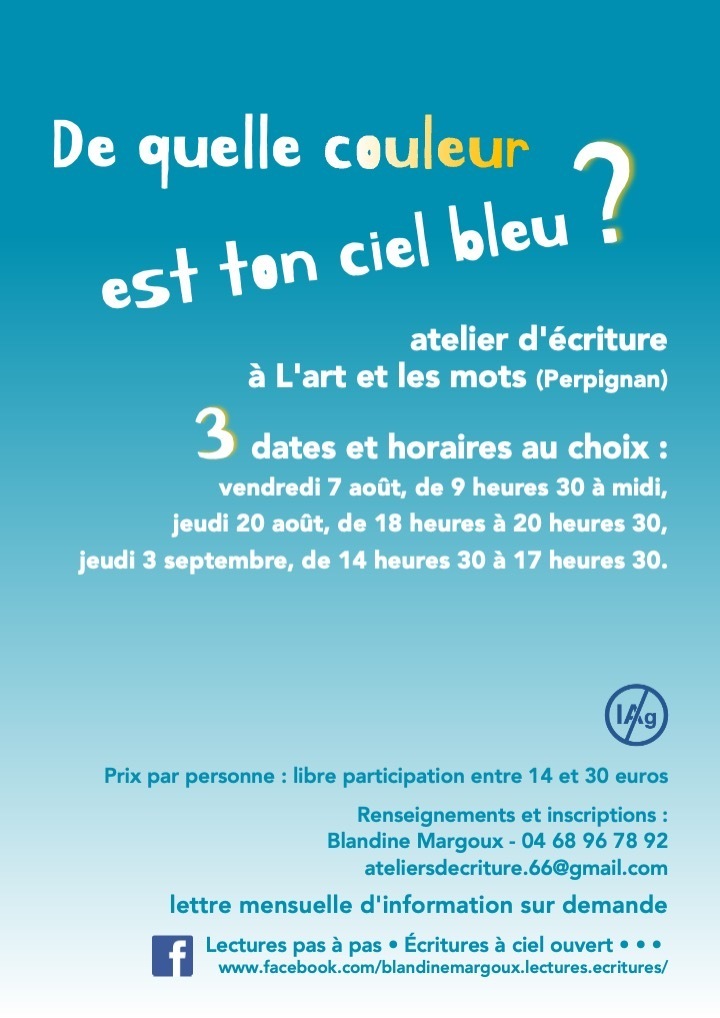 De quelle couleur est ton ciel bleu ? • Atelier d'écriture créative