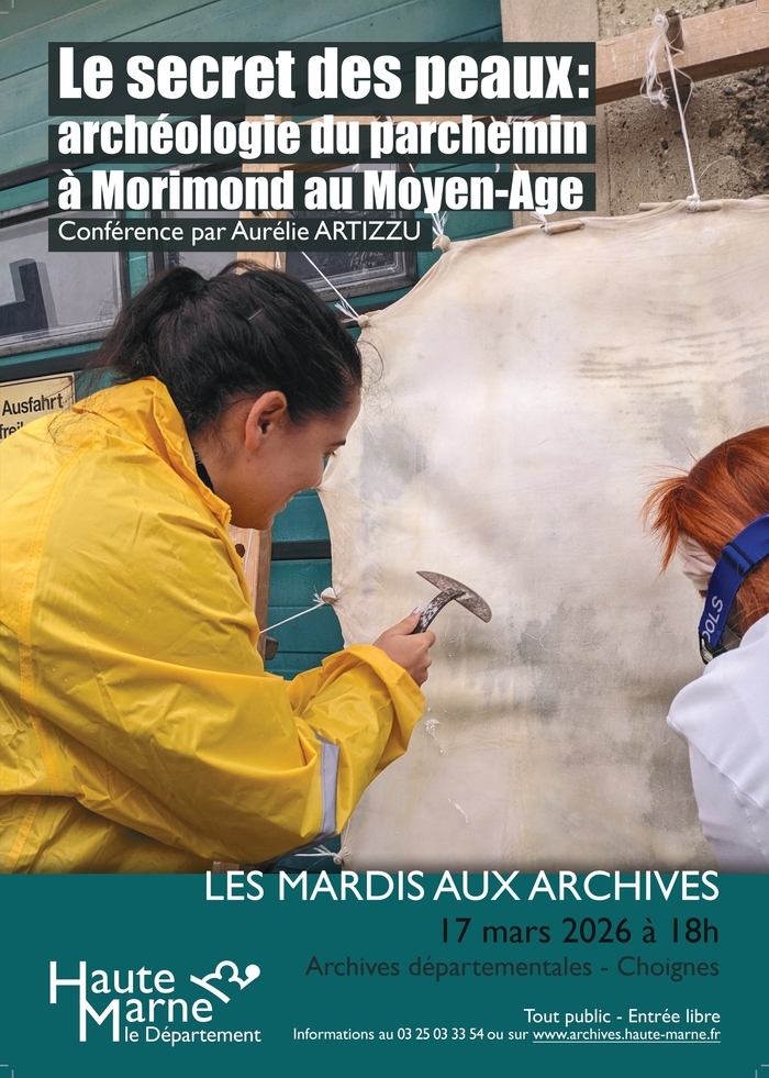 Conférence "Les secrets des peaux : archéologie du parchemin à Morimond au Moyen-Âge"