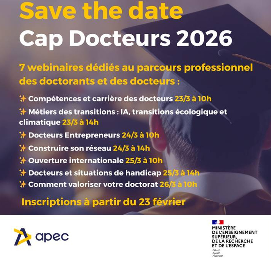 Un événement national organisé par le Ministère de l’Enseignement supérieur, de la Recherche et de l’Espace (MESRE) et l’Association pour l'emploi des cadres (Apec).