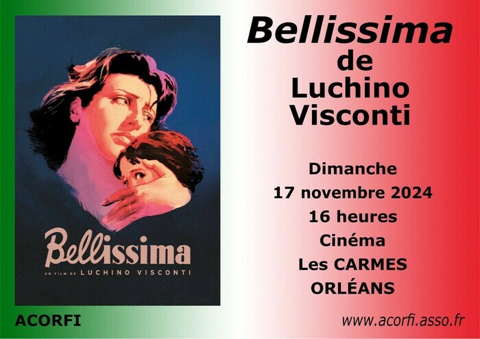 Bellissima est une œuvre dans laquelle une Romaine pauvre, à l'énergie débordante, Anna Magnani, rêve que sa fille devient la vedette du prochain film d'Alessandro Blasetti