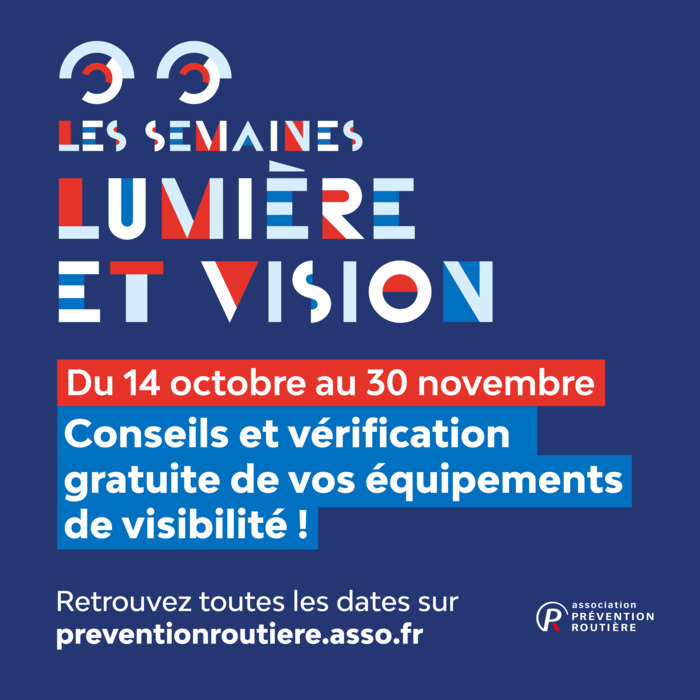 L’APR organise le 6 novembre à Orléans un village prudent pour sensibiliser à la visibilité sur route avec ateliers et vérification d’équipements, de 16h à 20h, quais du Châtelet.