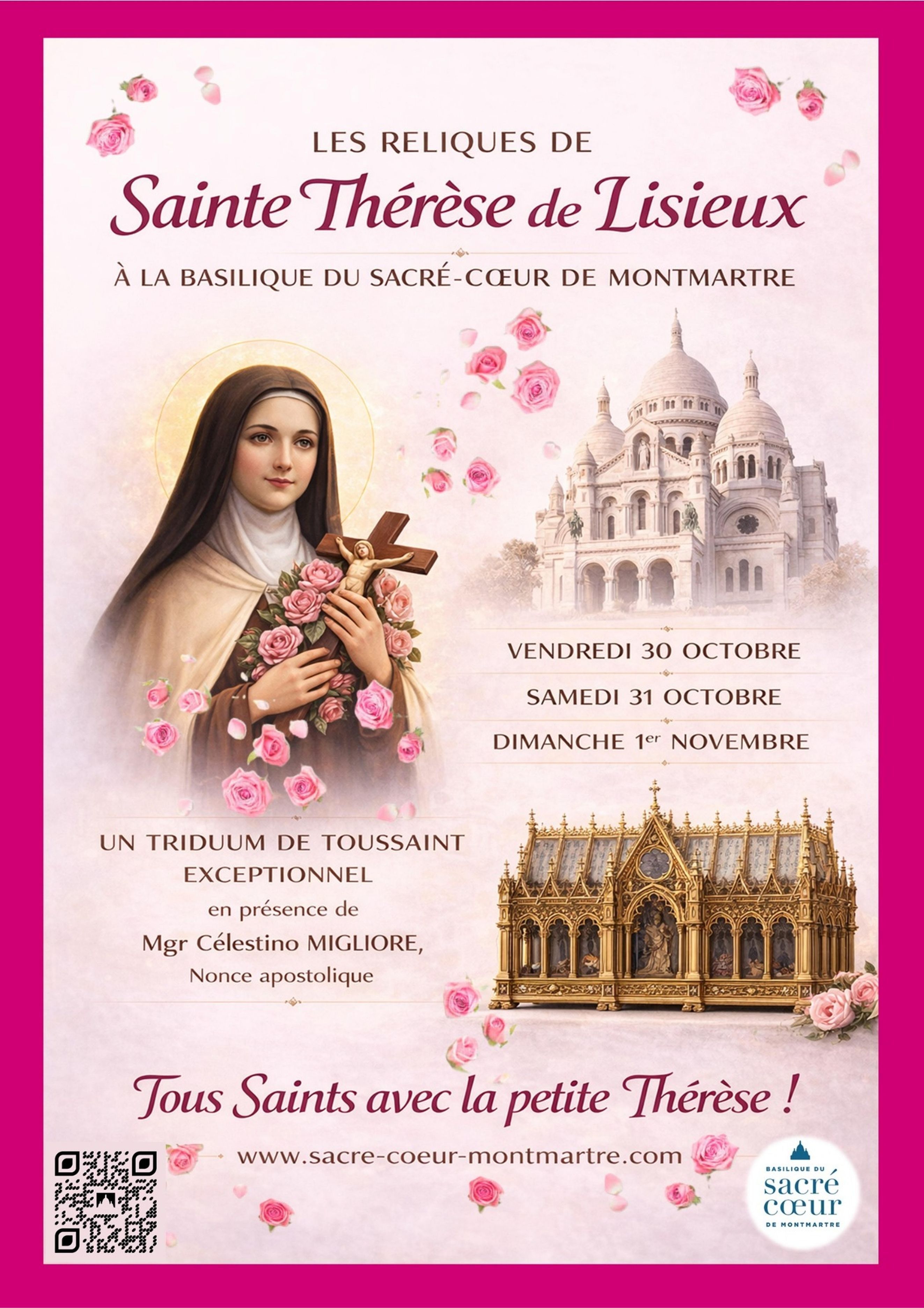 Sainte Thérèse de Lisieux à la Basilique du Sacré-Coeur de Montmartre - Présence du Nonce apostolique en France