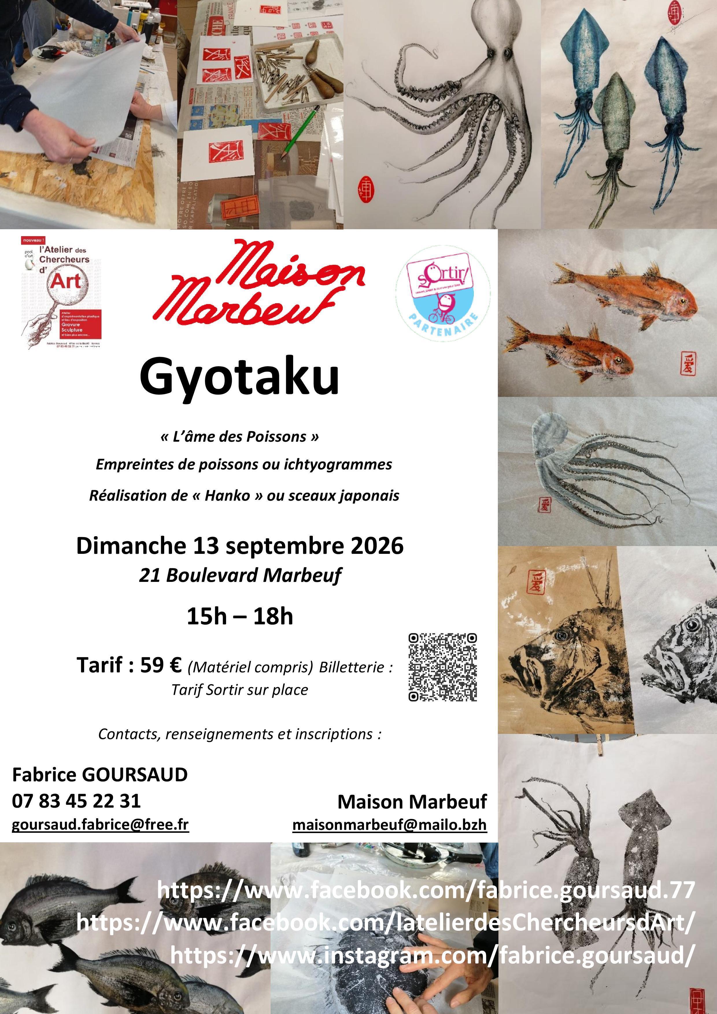 Atelier Gyotaku à Maison Marbeuf