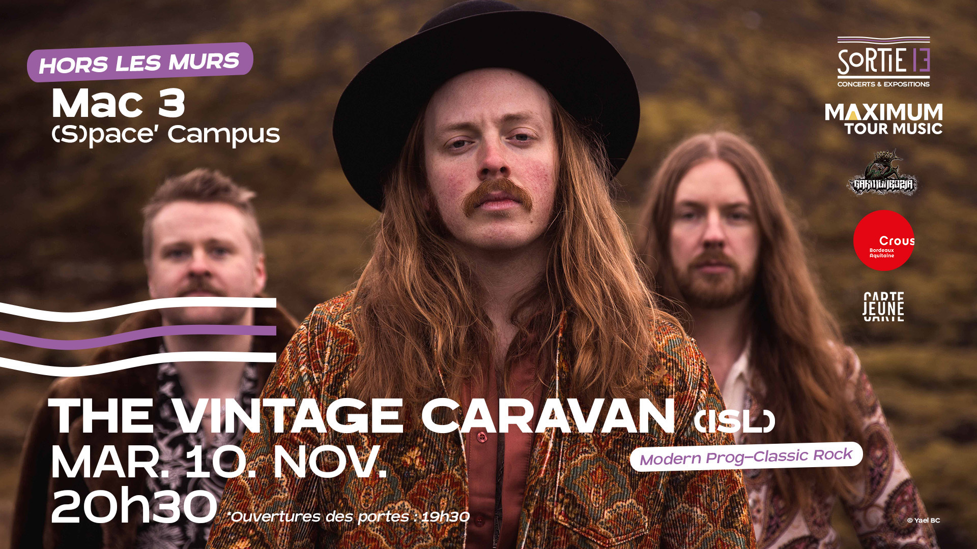 The Vintage Caravan (ISL) : HORS LES MURS - MAC3 PESSAC