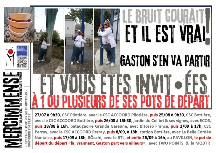 Tiens ! y'a un des pots de départ de Gaston !!